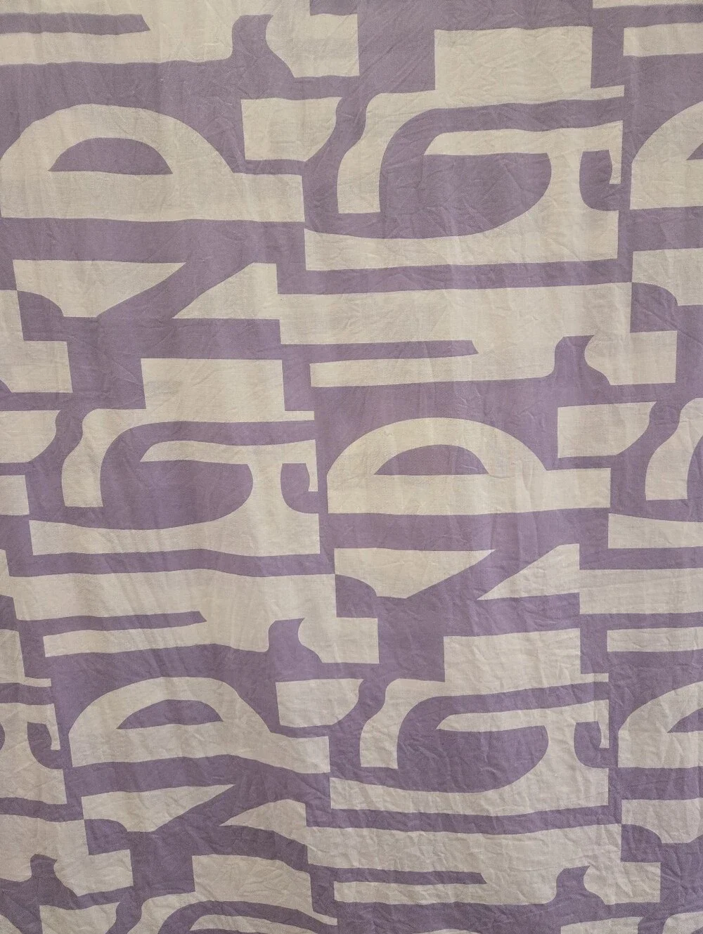 (Retired) IKEA BERGHEMLOCK Lavender and White Geometric Duvet Cover Set